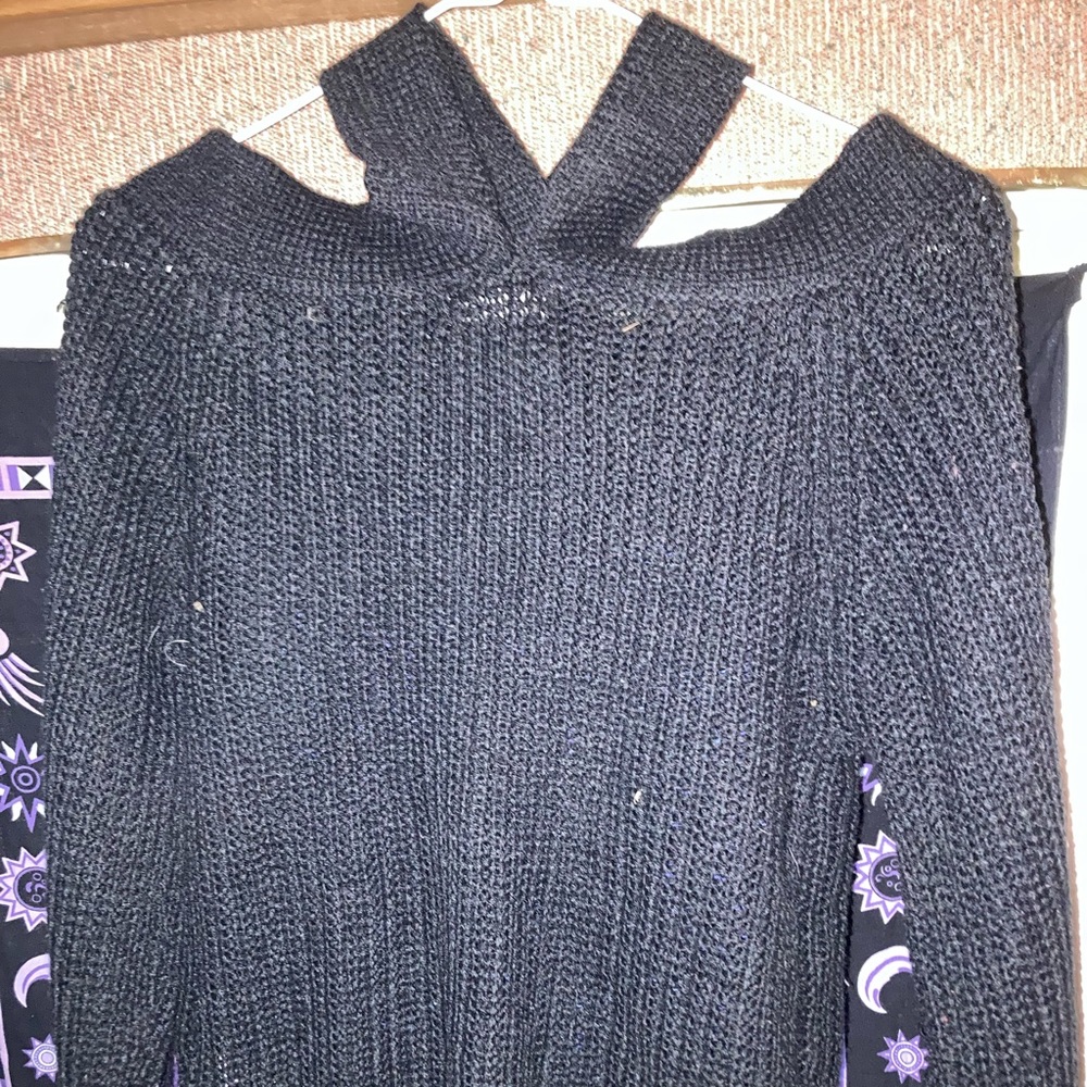 Off the shoulder sweat shirt